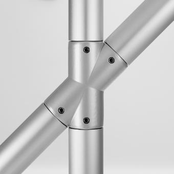 Cross-connector 45° black  RAL 9005