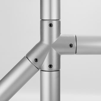 Cross-connector 45° black  RAL 9005