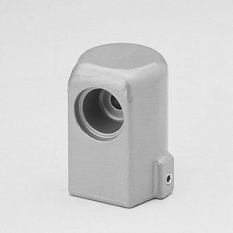 Tube holder-WK, headpiece Ø 40 mm silver RAL 9006