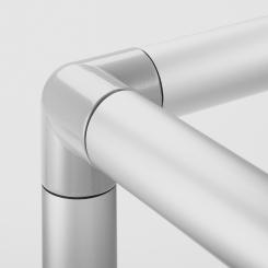Corner connection 90° header BR04 silver RAL 9006